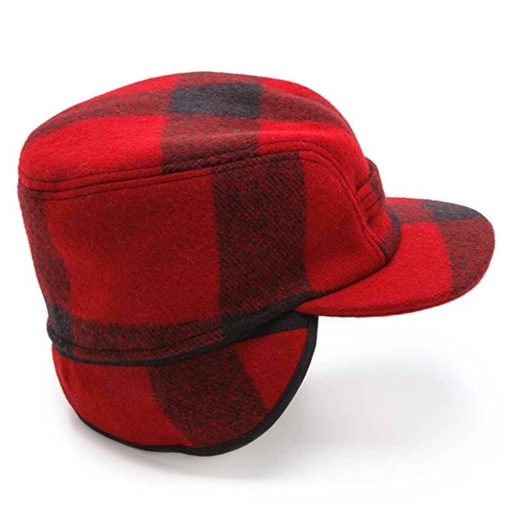 Filson Red Buffalo Plaid Mackinaw Hat